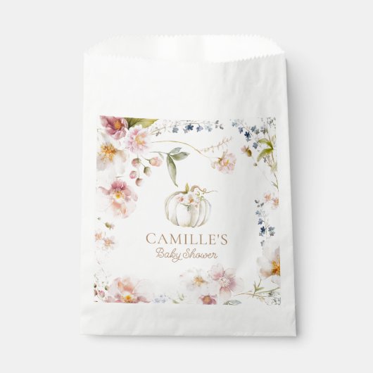 Boho Fall Girl Babydusche Geschenktütchen (Vorderseite)