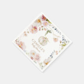 Boho Fall Girl Babydusche Serviette (Ecke)