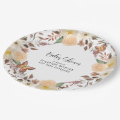 BOHO Fall Herbst Herbst Butterfly Babydusche Pappteller (Schrägansicht)