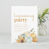 Boho Fall Herbstwärmung Party Einladung (Stehend Vorderseite)