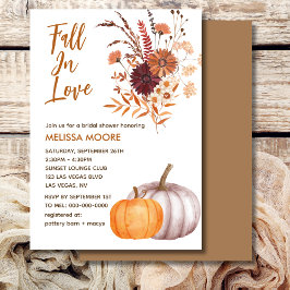 Boho Fall in der Liebe Rustikale Blume Brautparty Einladung
