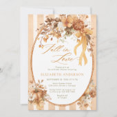 Boho Fall in Liebe Blumendusche Einladung (Vorderseite)