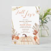 Boho Fall in Liebe Bridal Dusche Einladung (Stehend Vorderseite)