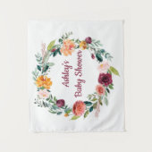 Boho Fall in Liebe Chic Herbst Babydusche Hintergr Wandteppich (Vorderseite)