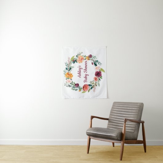 Boho Fall in Liebe Chic Herbst Babydusche Hintergr Wandteppich (Beispiel)