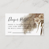 Boho Fall in Liebe Pampas Grass Diaper Raffel Begleitkarte (Vorderseite)