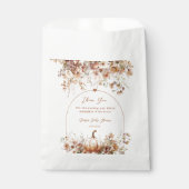 Boho Fall in Liebe Wildblume Babydusche Geschenktütchen (Vorderseite)