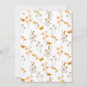 Boho Fall in Liebe Wildblume Pumpkin Brautparty Einladung (Rückseite)