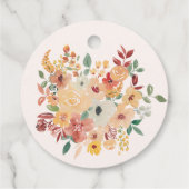 Boho Fall In Love Gemalte Florale Danke Geschenkanhänger (Rückseite)