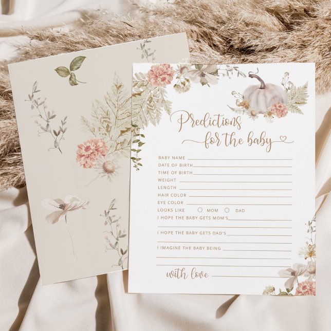 Boho Fall Kleine Kürbis Blumenbaby Vorhersagen (Von Creator hochgeladen)