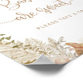 Boho Fall kleiner Kürbis Babies sind süßes Poster (Ecke)