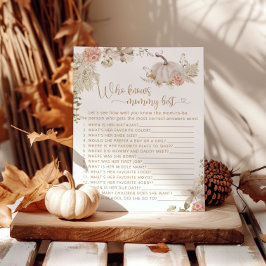 Boho Fall Kürbis Blumenkohl Wer Mami am besten ken