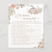 Boho Fall Kürbis Blumenkohl Wer Mami am besten ken (Vorderseite)