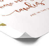 Boho Fall Kürbis Blumenraten wie viele Bonbons Poster (Ecke)