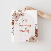 Boho Fall Kürbis Blumenraten wie viele Bonbons Poster