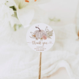 Boho Fall Kürbis danke Ihnen klassischen Rundaufkl Runder Aufkleber