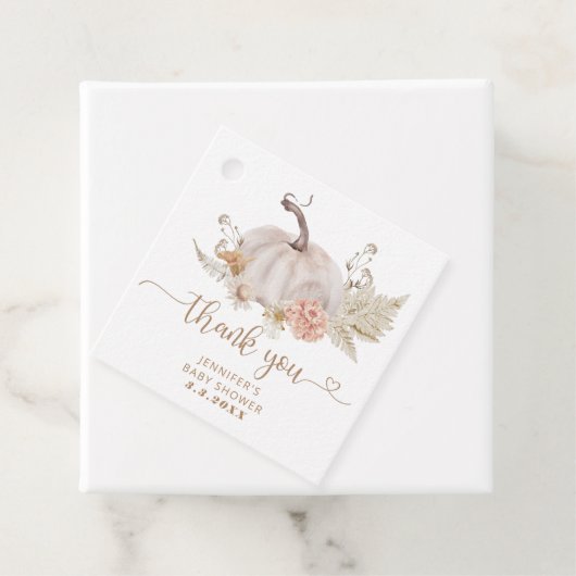 Boho Fall Kürbis danke Ihnen Tag Geschenkanhänger (Beispiel)