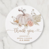 Boho Fall Kürbis danke Ihnen Tag Geschenkanhänger (Vorderseite)