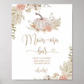 Boho Fall Kürbis-Mama-Oosa-Bar-Poster Poster (Vorne)