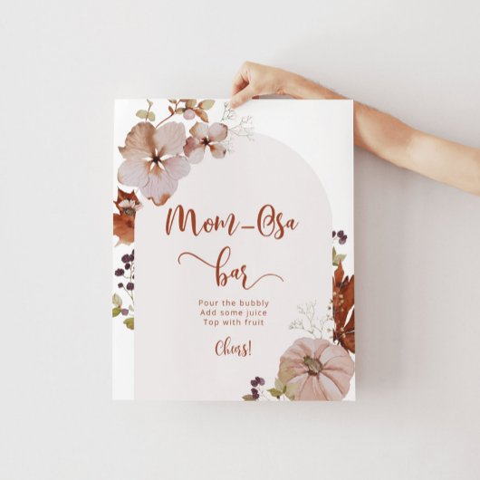 Boho Fall Kürbis-Mama-Oosa-Bar-Poster Poster