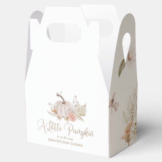 Boho Fall Kürbis Paper Favor Box Geschenkschachtel (Geöffnet)