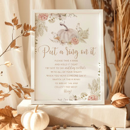 Boho Fall Kürbis setzte einen Ring auf sein Spiel Poster