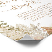 Boho fall Kürbis Späte Nacht Windeln Spiel Poster (Ecke)