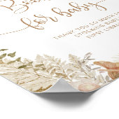 Boho Fall Kürbisbücher für Babyposter Poster (Ecke)