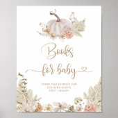 Boho Fall Kürbisbücher für Babyposter Poster (Vorne)