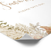 Boho Fall Kürbisfavoriten bitte Poster nehmen (Ecke)