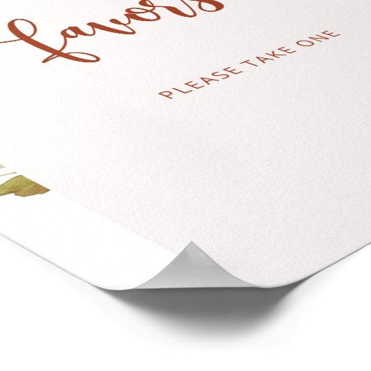 Boho Fall Kürbisfavoriten bitte Poster nehmen (Ecke)