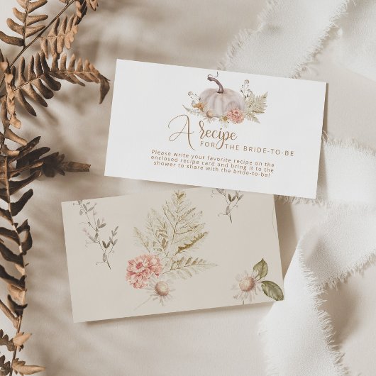 Boho Fall Kürbiskürbis Brautkreuz Beilage Begleitkarte