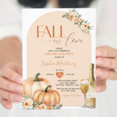 Boho Fall Liebe Floral Pumpkin Engagement Party Einladung