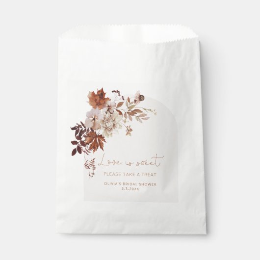 Boho Fall Liebe ist süß nehmen Sie eine Leckerei Geschenktütchen (Vorderseite)
