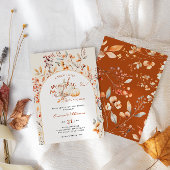 Boho Fall Little Pumpkin Baby Shower Arch Einladung