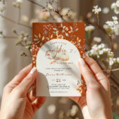 Boho Fall Little Pumpkin Baby Shower Arch Einladung