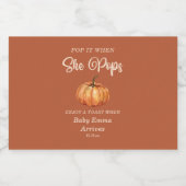 Boho Fall Little Pumpkin Baby Shower Fevor Alkoholflaschenetikett (Einzelnes Label)