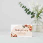 Boho Fall Little Pumpkin Books for Baby Shower Begleitkarte (Stehend Vorderseite)
