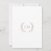 Boho Fall Meadow Floral Wreath Wedding Einladung (Rückseite)