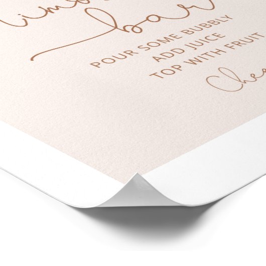 Boho Fall mimosa Bar Poster (Ecke)