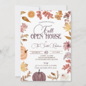 Boho Fall Open House, Realtor Housewarming Einladung (Vorderseite)
