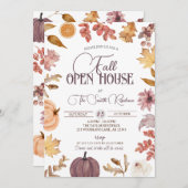 Boho Fall Open House, Realtor Housewarming Einladung (Vorne/Hinten)