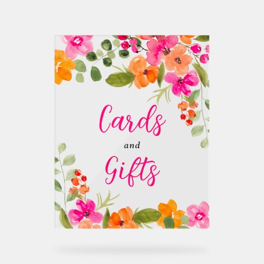 Boho Fall Orangenblütenbraun Acrylschild (Vorderseite)