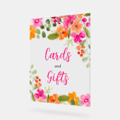 Boho Fall Orangenblütenbraun Acrylschild (Winkel)