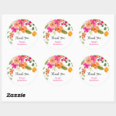 Boho Fall Orangenblütenfarbe Brautparty Runder Aufkleber (Blatt)