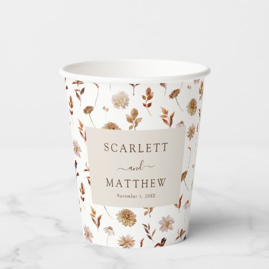 Boho Fall Pappbecher (Rückseite)