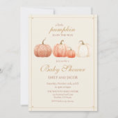 Boho Fall Polka Dot Pumpkins Baby Dusche Einladung (Vorderseite)