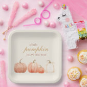 Boho Fall Polka Dot Pumpkins Baby Dusche Pappteller (Party)