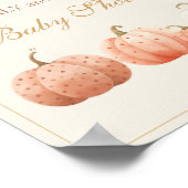 Boho Fall Polka Dot Pumpkins Baby Dusche Willkomme Poster (Ecke)