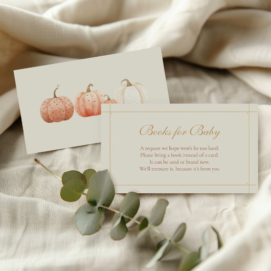 Boho Fall Polka Dot Pumpkins Bücher für Baby Begleitkarte